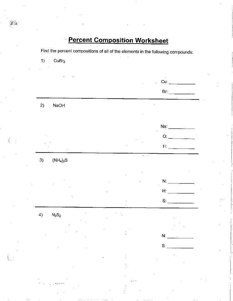 topic-6-Percent Composition Worksheet-cglass | St. Mary's Springs Academy