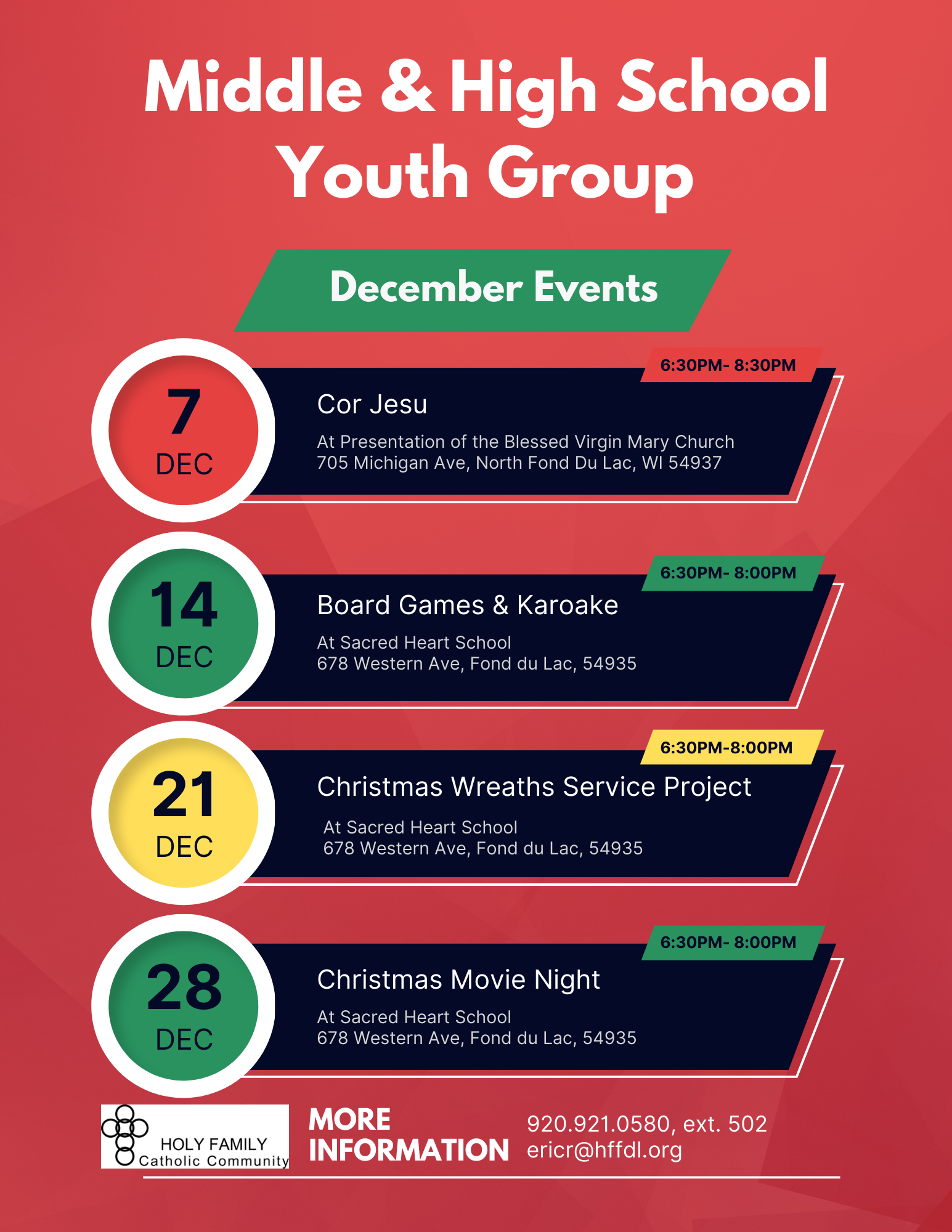 December-Youth-Group-Events | St. Mary's Springs Academy